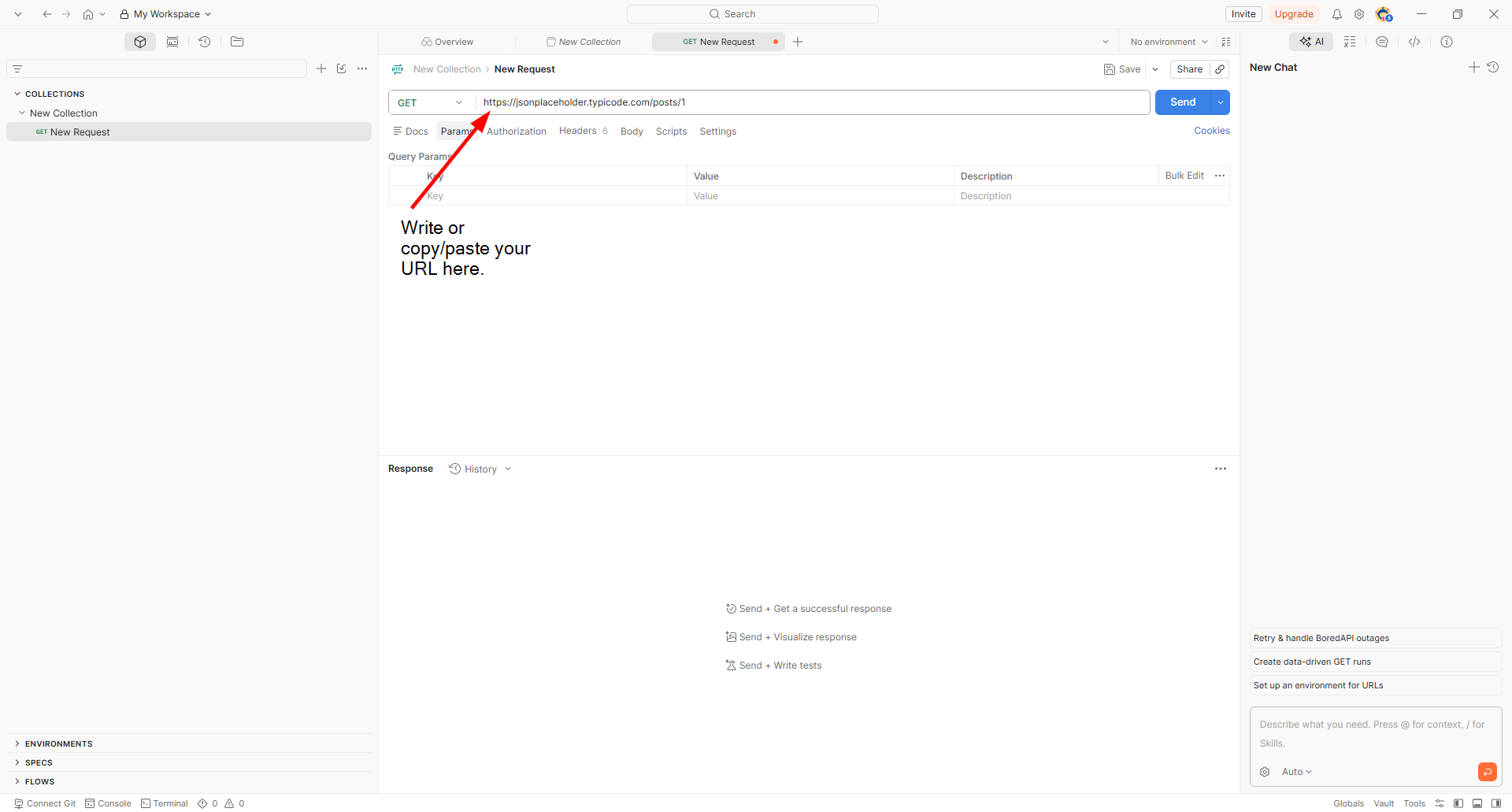 Write or copy/paste your URL into the bar